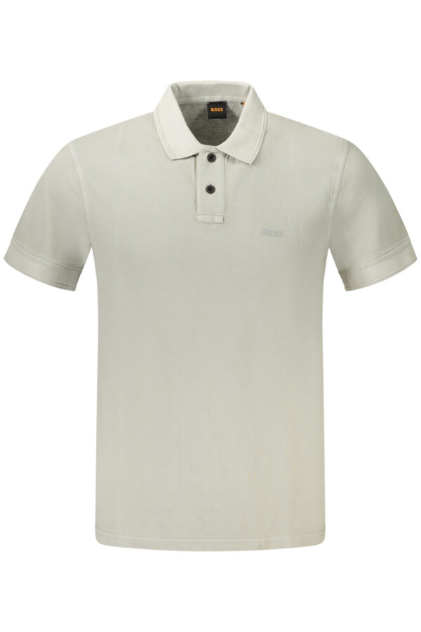 HUGO BOSS POLO MANICHE CORTE UOMO GRIGIO