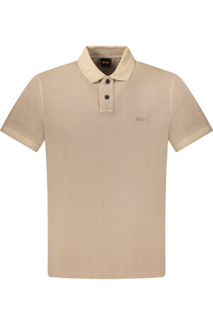HUGO BOSS POLO MANICHE CORTE UOMO MARRONE