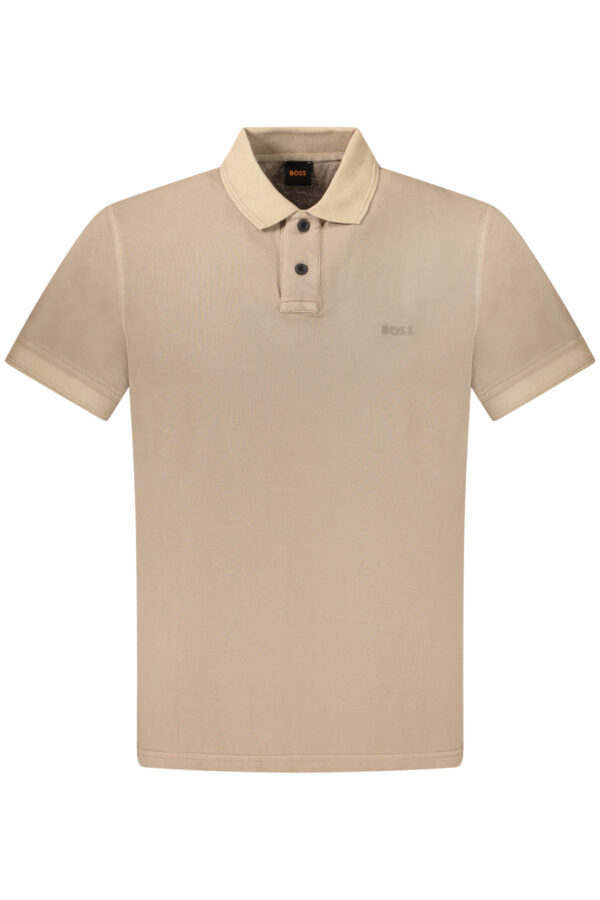 HUGO BOSS POLO MANICHE CORTE UOMO MARRONE