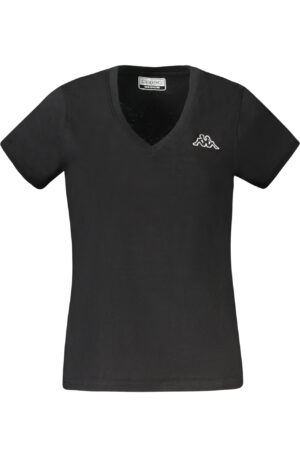 KAPPA T-SHIRT MANICHE CORTE DONNA NERO