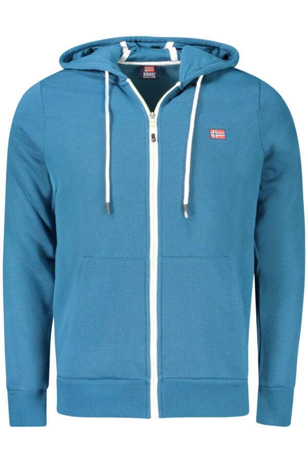 NORWAY 1963 FELPA CON ZIP UOMO BLU