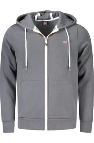 NORWAY 1963 FELPA CON ZIP UOMO GRIGIO