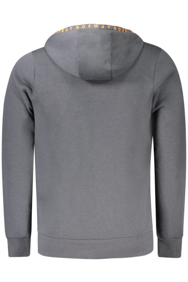 NORWAY 1963 FELPA CON ZIP UOMO GRIGIO - immagine 2