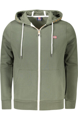 NORWAY 1963 FELPA CON ZIP UOMO VERDE