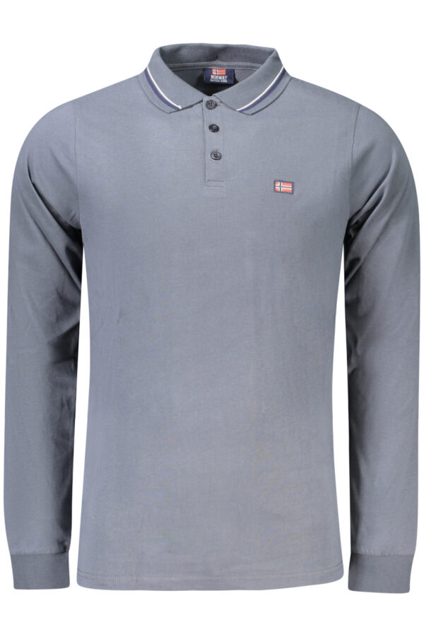 NORWAY 1963 POLO MANICHE LUNGHE UOMO GRIGIO