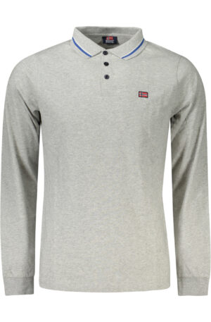 NORWAY 1963 POLO MANICHE LUNGHE UOMO GRIGIO