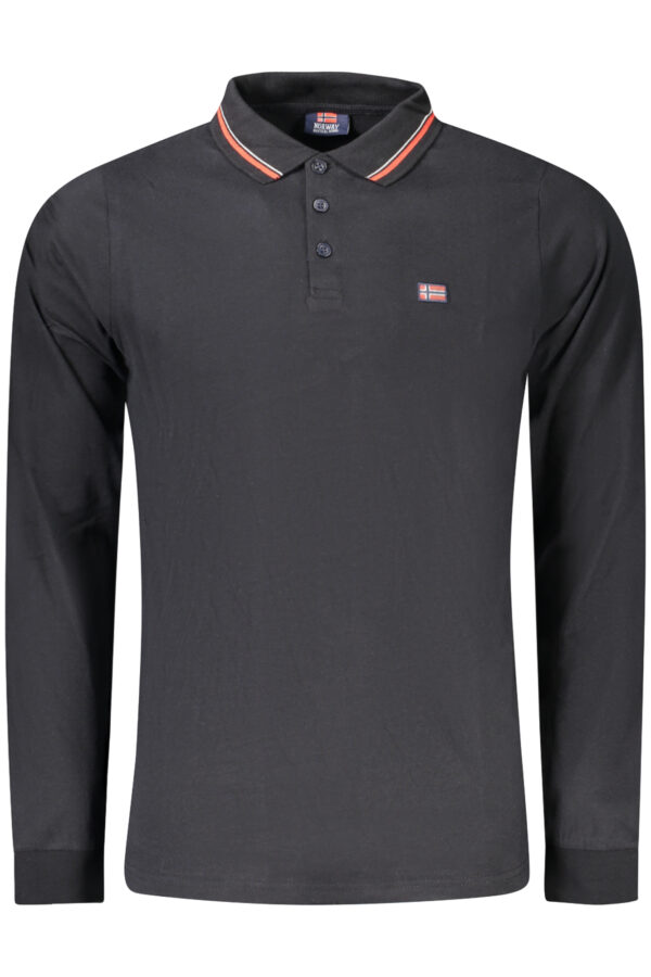 NORWAY 1963 POLO MANICHE LUNGHE UOMO NERO