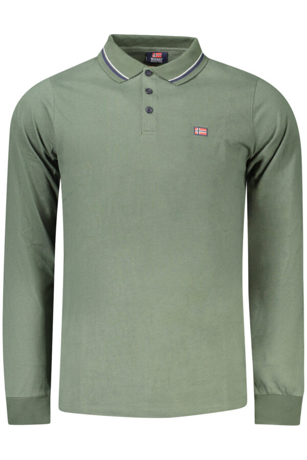 NORWAY 1963 POLO MANICHE LUNGHE UOMO VERDE