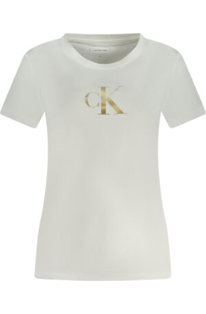CALVIN KLEIN T-SHIRT MANICHE CORTE DONNA BIANCO