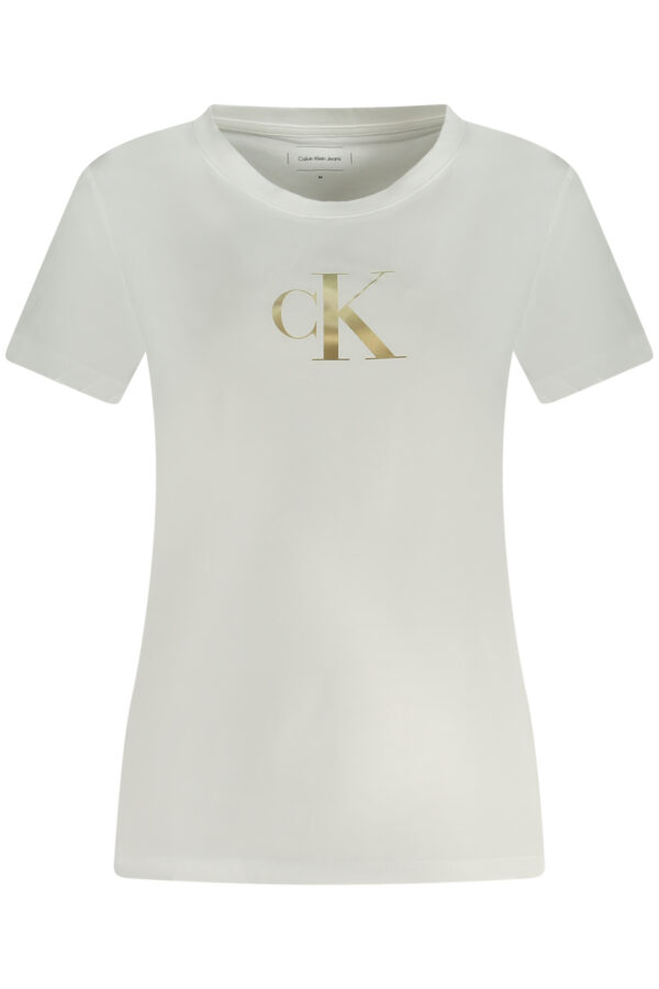 CALVIN KLEIN T-SHIRT MANICHE CORTE DONNA BIANCO