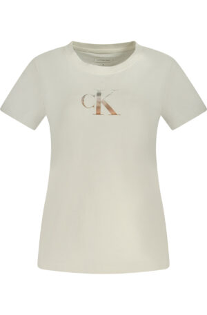 CALVIN KLEIN T-SHIRT MANICHE CORTE DONNA BIANCO