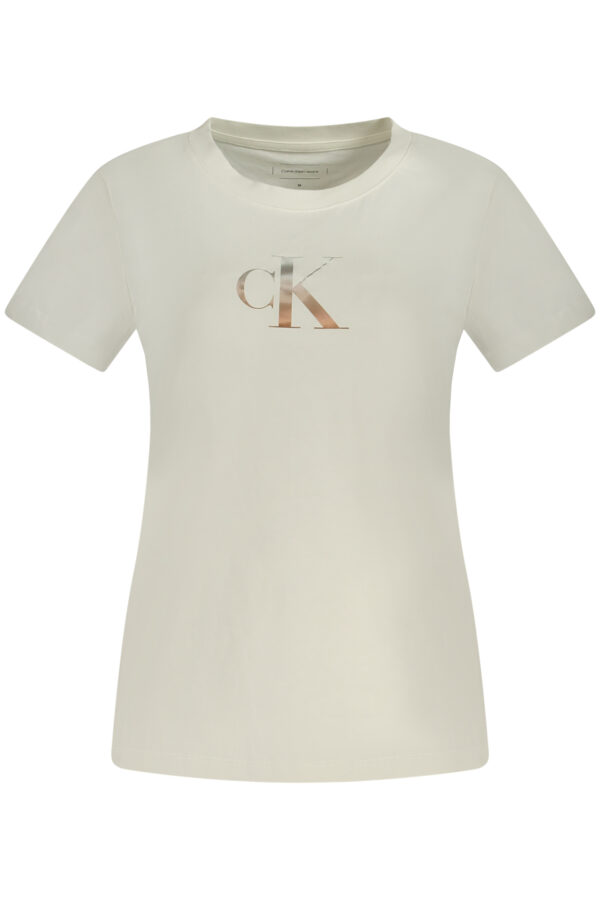 CALVIN KLEIN T-SHIRT MANICHE CORTE DONNA BIANCO