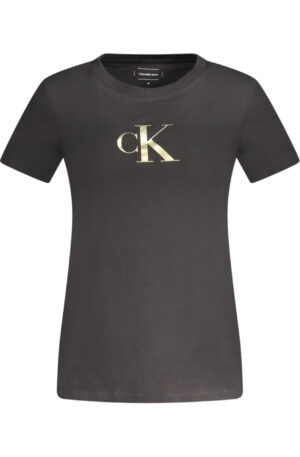 CALVIN KLEIN T-SHIRT MANICHE CORTE DONNA NERO