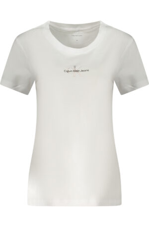 CALVIN KLEIN T-SHIRT MANICHE CORTE DONNA BIANCO