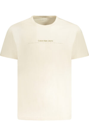 CALVIN KLEIN T-SHIRT MANICHE CORTE UOMO BEIGE