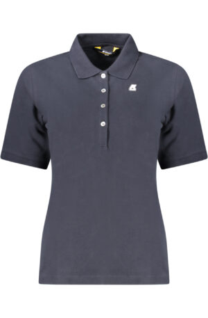 K-WAY POLO MANICHE CORTE DONNA BLU