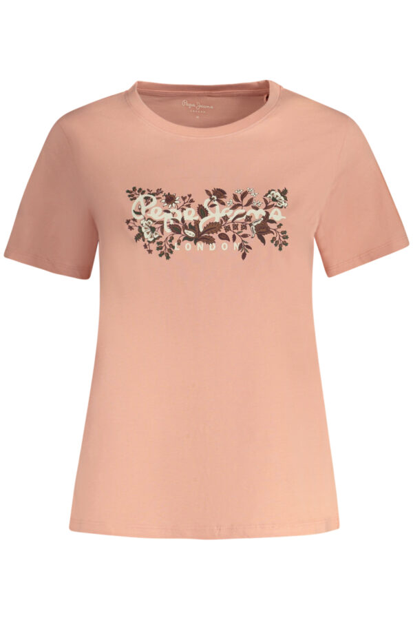 PEPE JEANS T-SHIRT MANICHE CORTE DONNA ROSA