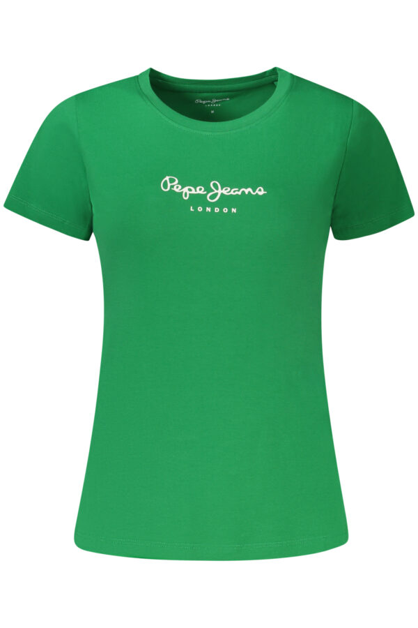 PEPE JEANS T-SHIRT MANICHE CORTE DONNA VERDE