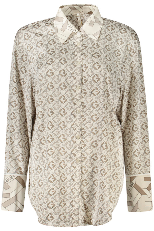 GUESS JEANS CAMICIA MANICHE LUNGHE DONNA BEIGE