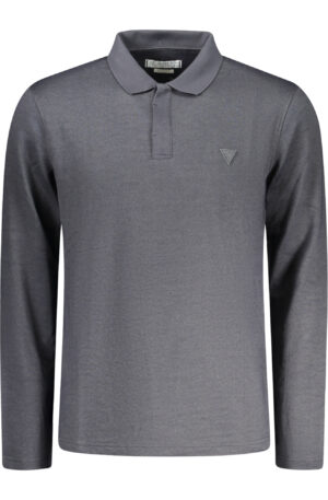 GUESS JEANS POLO MANICHE LUNGHE UOMO NERO