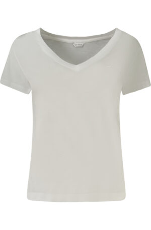 GUESS JEANS T-SHIRT MANICHE CORTE DONNA BIANCO
