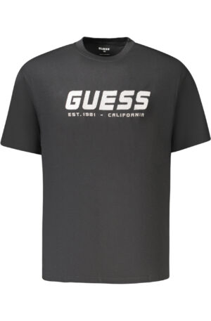 GUESS JEANS T-SHIRT MANICHE CORTE UOMO NERO