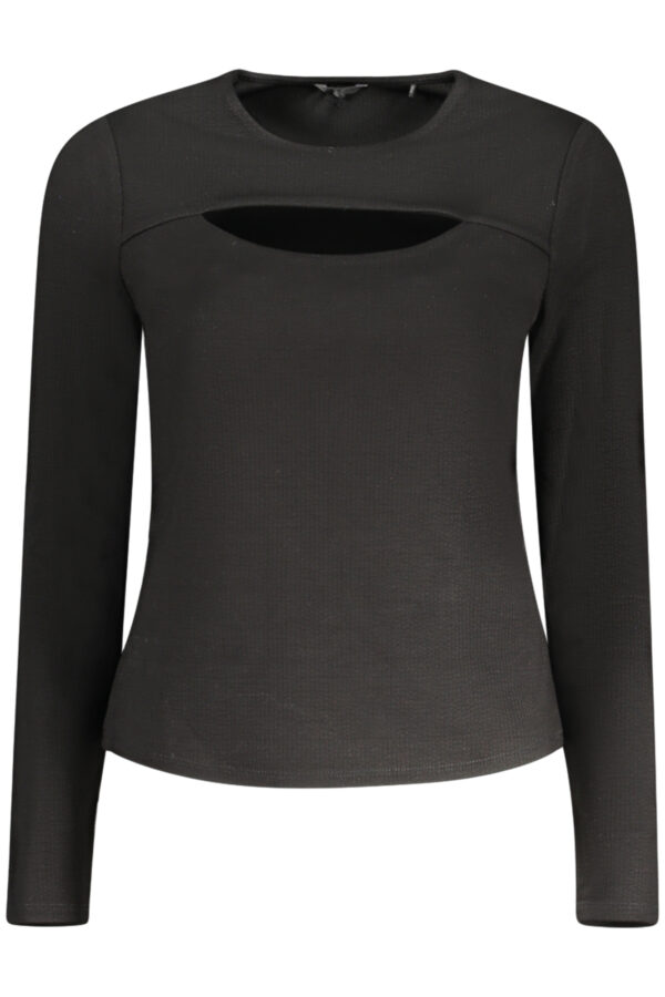 GUESS JEANS T-SHIRT MANICHE LUNGHE DONNA NERO
