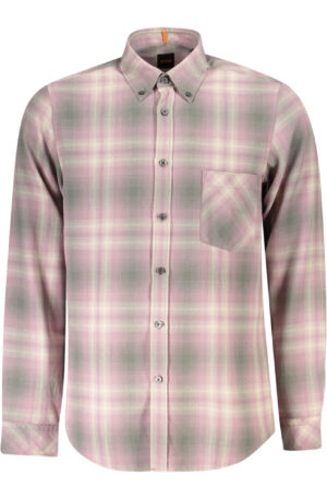 HUGO BOSS CAMICIA MANICHE LUNGHE UOMO ROSA