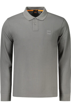 HUGO BOSS POLO MANICHE LUNGHE UOMO GRIGIO