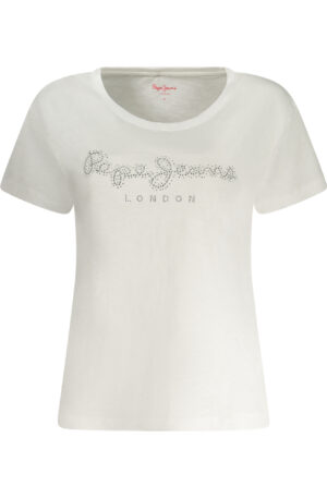 PEPE JEANS T-SHIRT MANICHE CORTE DONNA BIANCO
