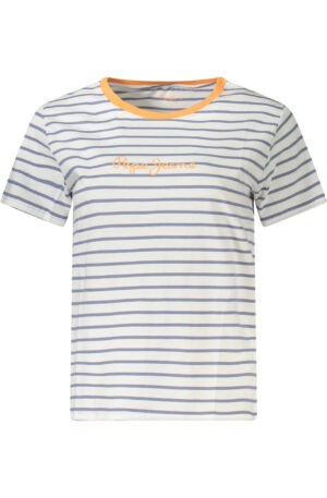 PEPE JEANS T-SHIRT MANICHE CORTE DONNA BLU