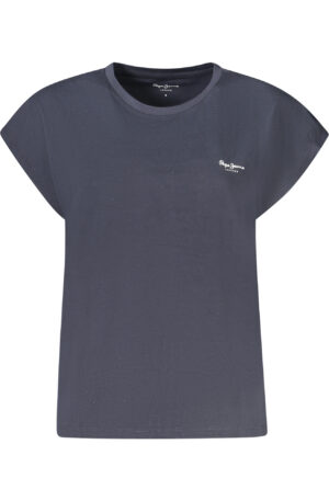 PEPE JEANS T-SHIRT MANICHE CORTE DONNA BLU