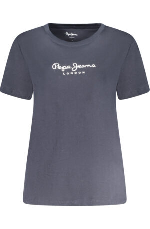 PEPE JEANS T-SHIRT MANICHE CORTE DONNA BLU