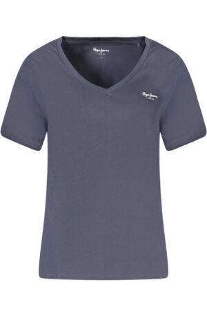 PEPE JEANS T-SHIRT MANICHE CORTE DONNA BLU