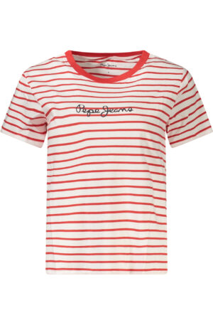 PEPE JEANS T-SHIRT MANICHE CORTE DONNA ROSSO