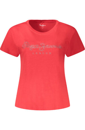 PEPE JEANS T-SHIRT MANICHE CORTE DONNA ROSSO