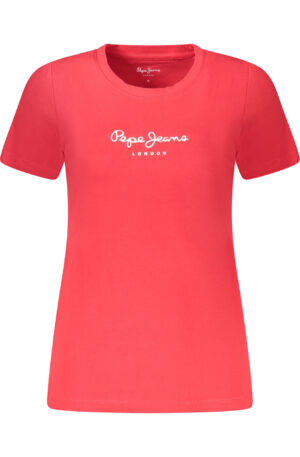 PEPE JEANS T-SHIRT MANICHE CORTE DONNA ROSSO