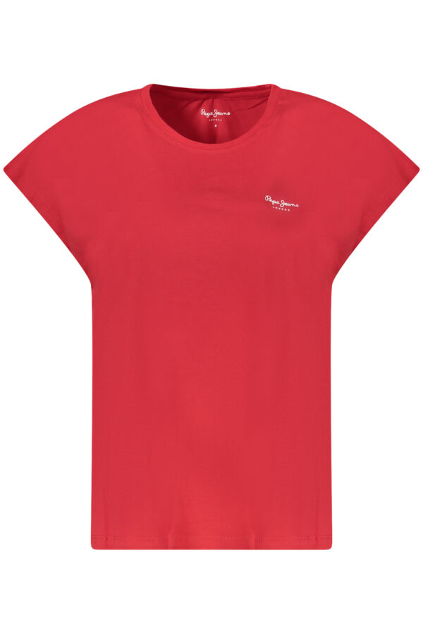 PEPE JEANS T-SHIRT MANICHE CORTE DONNA ROSSO