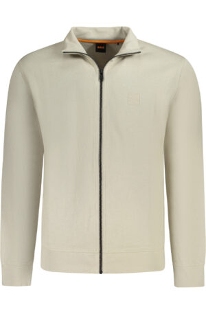 BOSS FELPA CON ZIP UOMO BEIGE