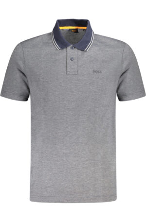 BOSS POLO MANICHE CORTE UOMO BLU
