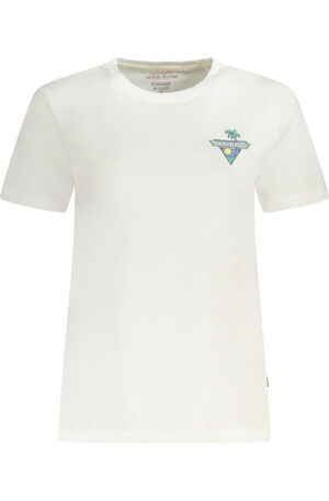GUESS JEANS T-SHIRT MANICHE CORTE DONNA BIANCO