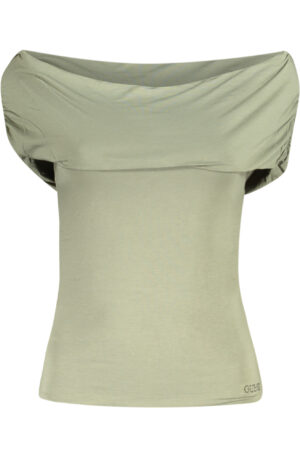 GUESS JEANS T-SHIRT MANICHE CORTE DONNA VERDE