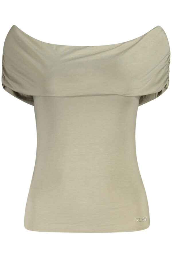 GUESS JEANS T-SHIRT MANICHE CORTE DONNA VERDE