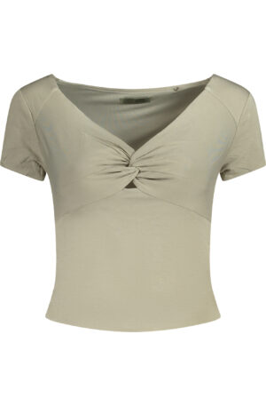 GUESS JEANS T-SHIRT MANICHE CORTE DONNA VERDE