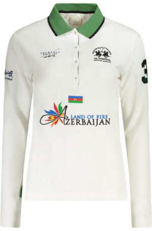 LA MARTINA POLO MANICHE LUNGHE DONNA BIANCO