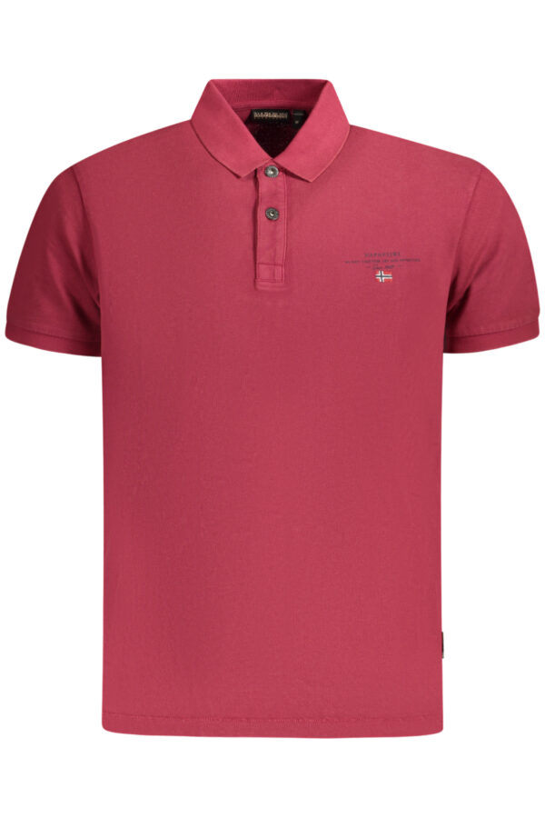 NAPAPIJRI POLO MANICHE CORTE UOMO ROSSO
