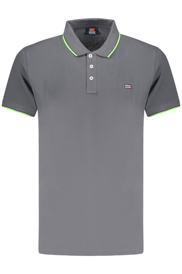 NORWAY 1963 POLO MANICHE CORTE UOMO GRIGIO
