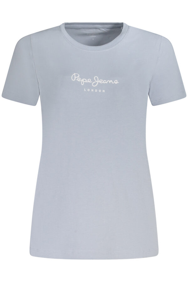 PEPE JEANS T-SHIRT MANICHE CORTE DONNA AZZURRO