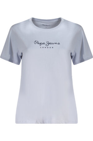 PEPE JEANS T-SHIRT MANICHE CORTE DONNA AZZURRO