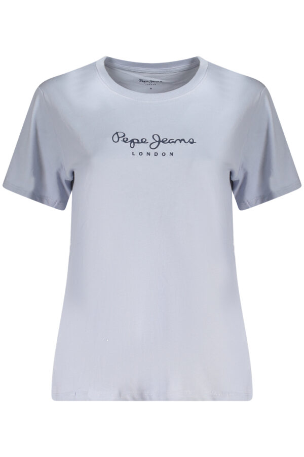 PEPE JEANS T-SHIRT MANICHE CORTE DONNA AZZURRO